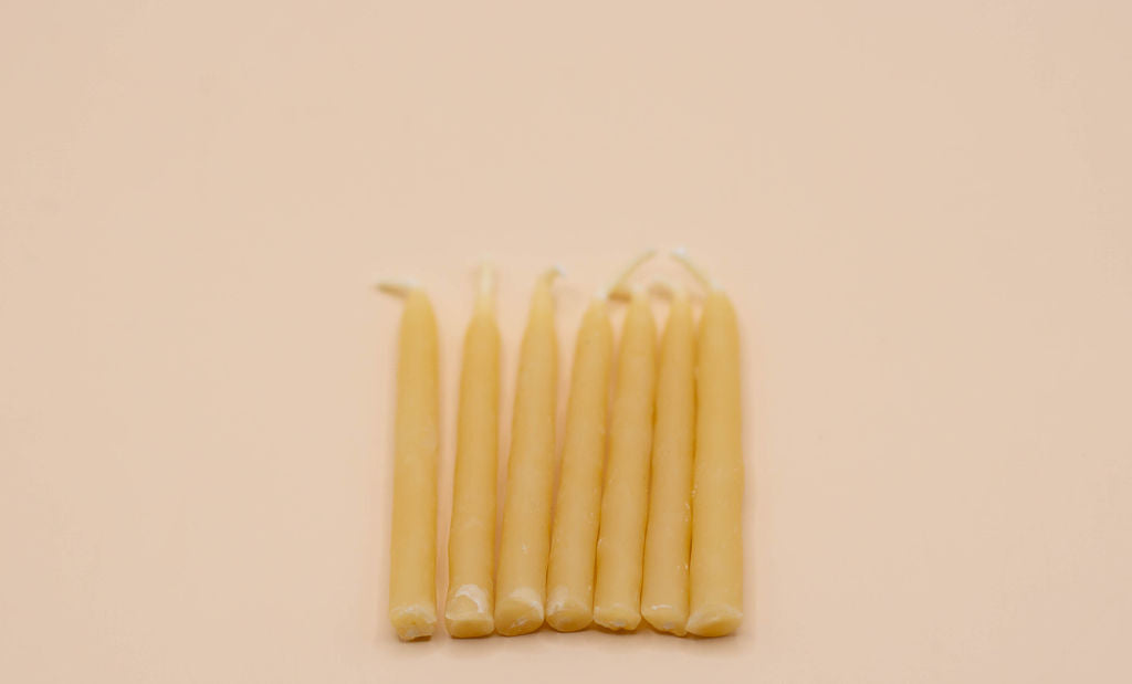 20-Minute Beeswax Candles in box - REFILL Set of 30, No Holder